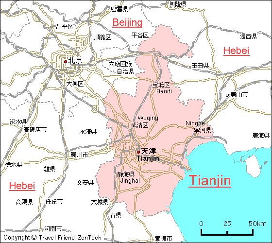 province carte tianjin